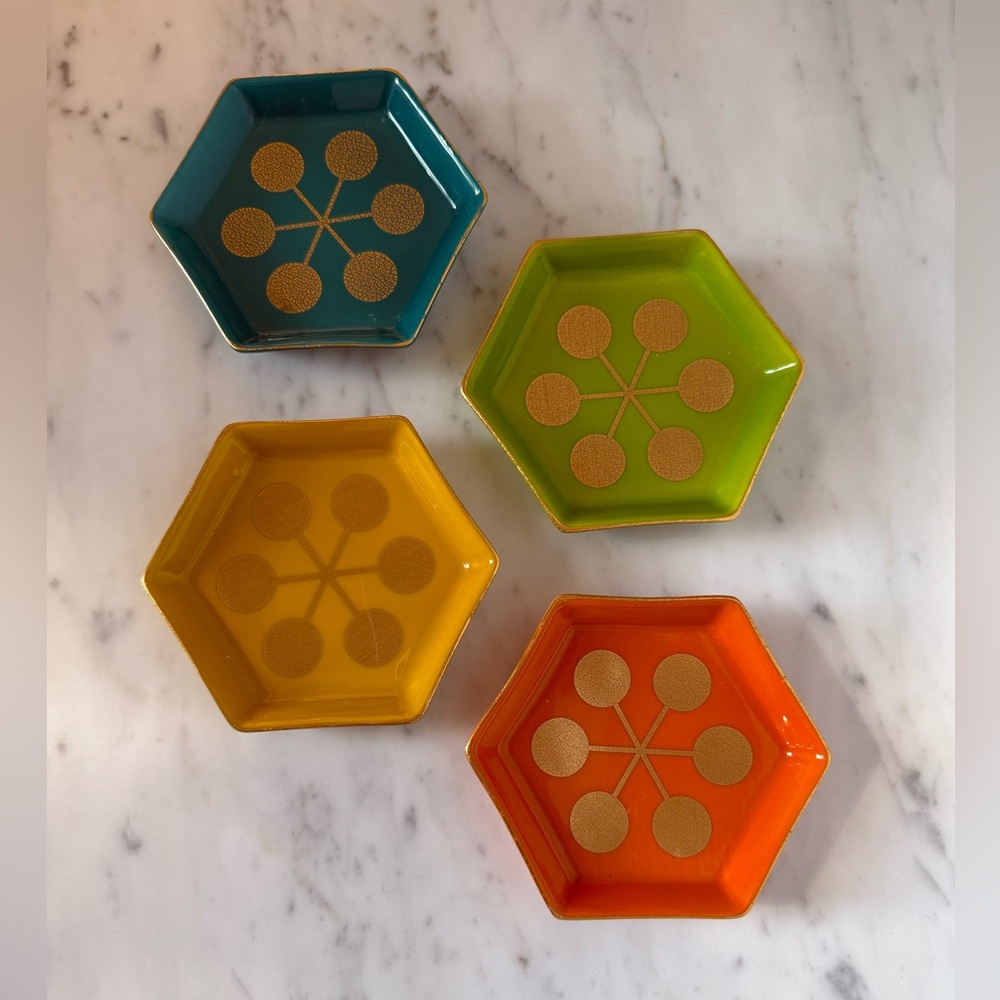 Jonathan Adler Vintage Mykonos Coasters Set of Four